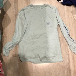 vineyard vines long sleeve light blue shirt